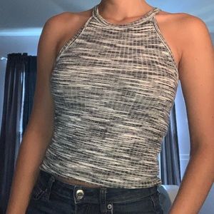 high neck marbled tank